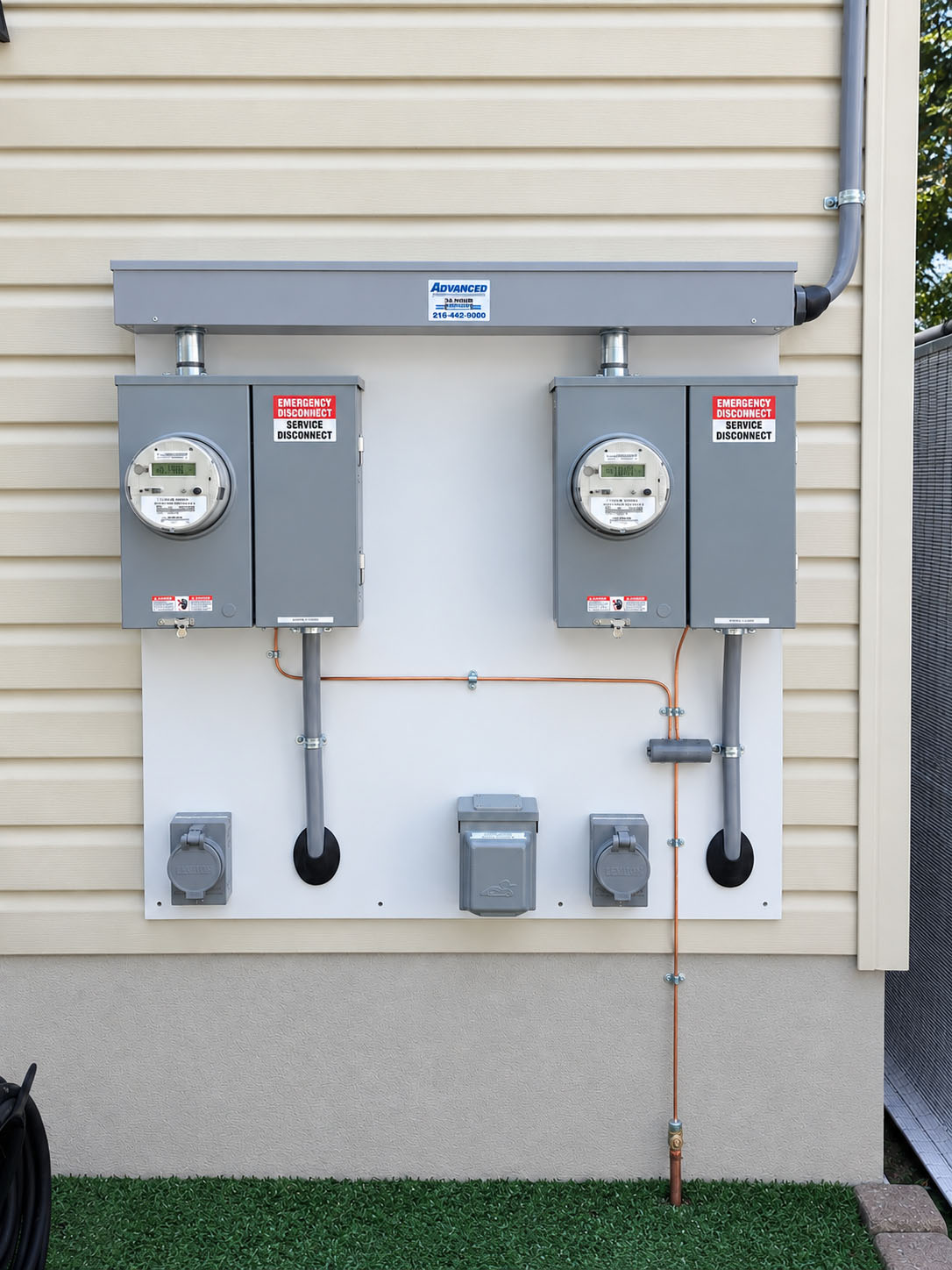 residential electrical services dual meter